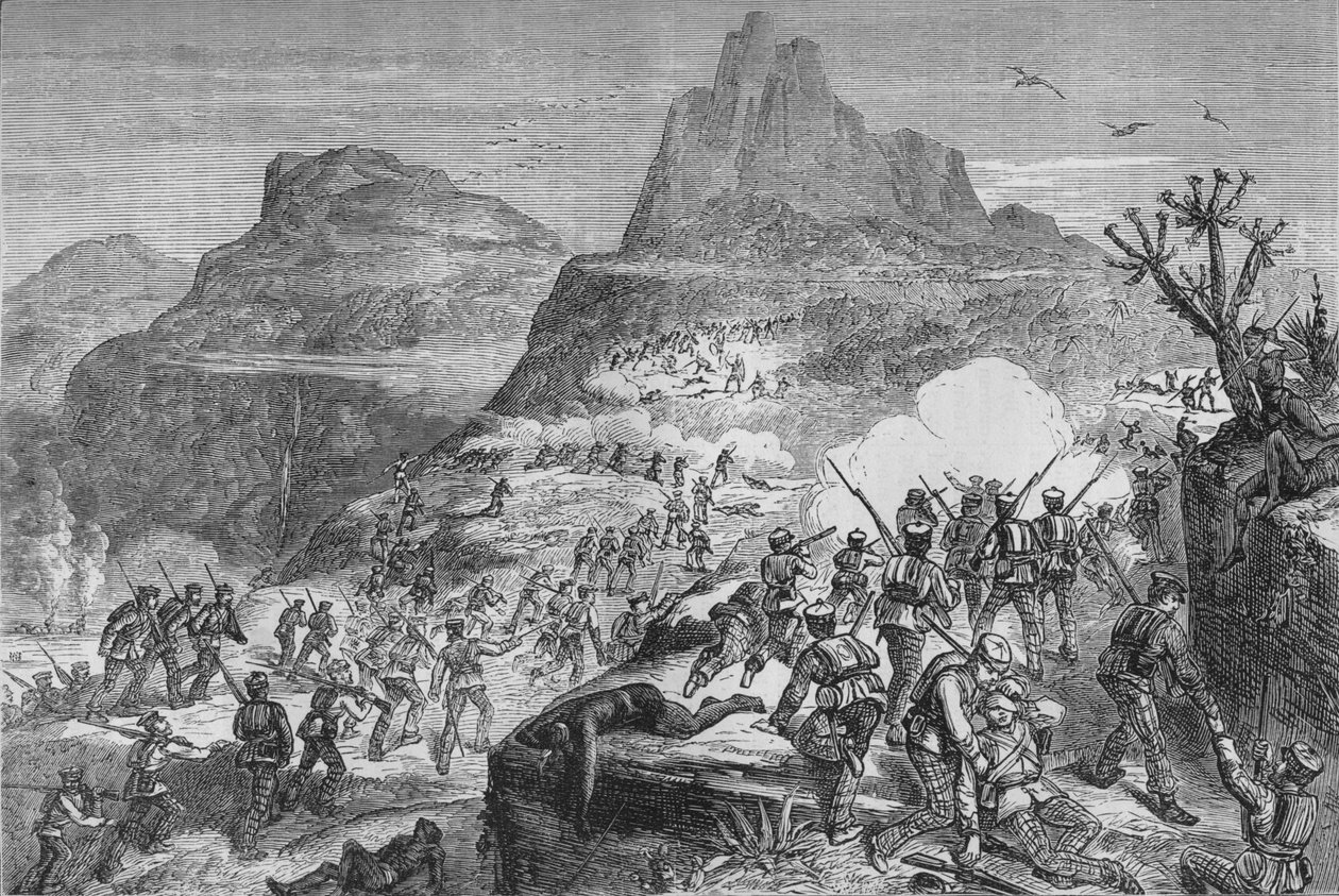 Kaffir War - Attacking a Native Position, c1880 af Unbekannt