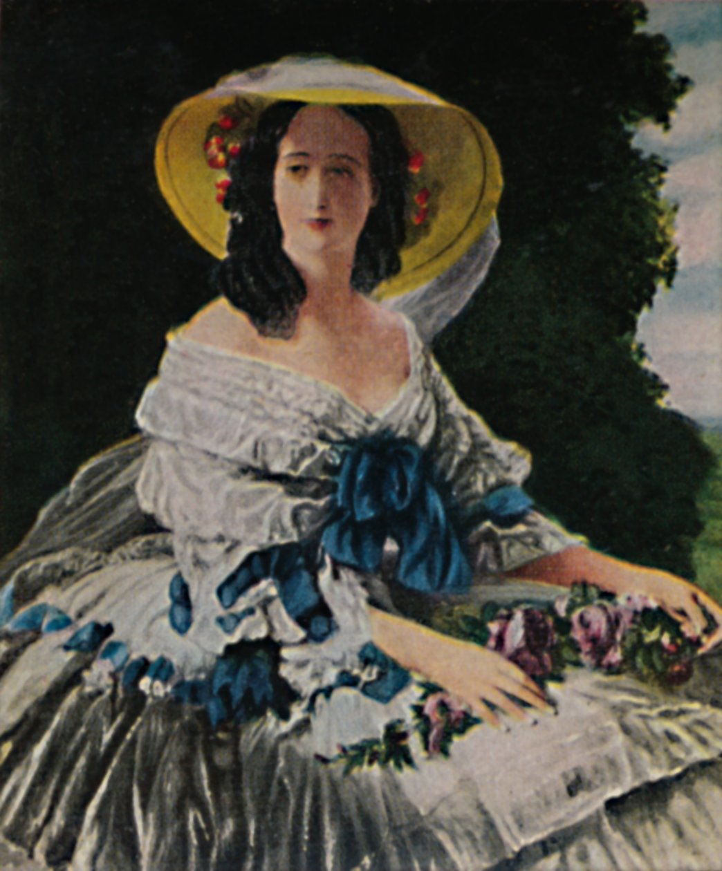 Kejserinde Eugenie 1826-1920. - Maleri af Winterhalter, 1934. af Unbekannt