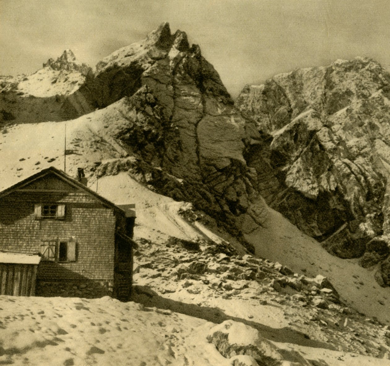 Karlsbaderhütte, Lienz Dolomitterne, Østrig, c1935. af Unbekannt