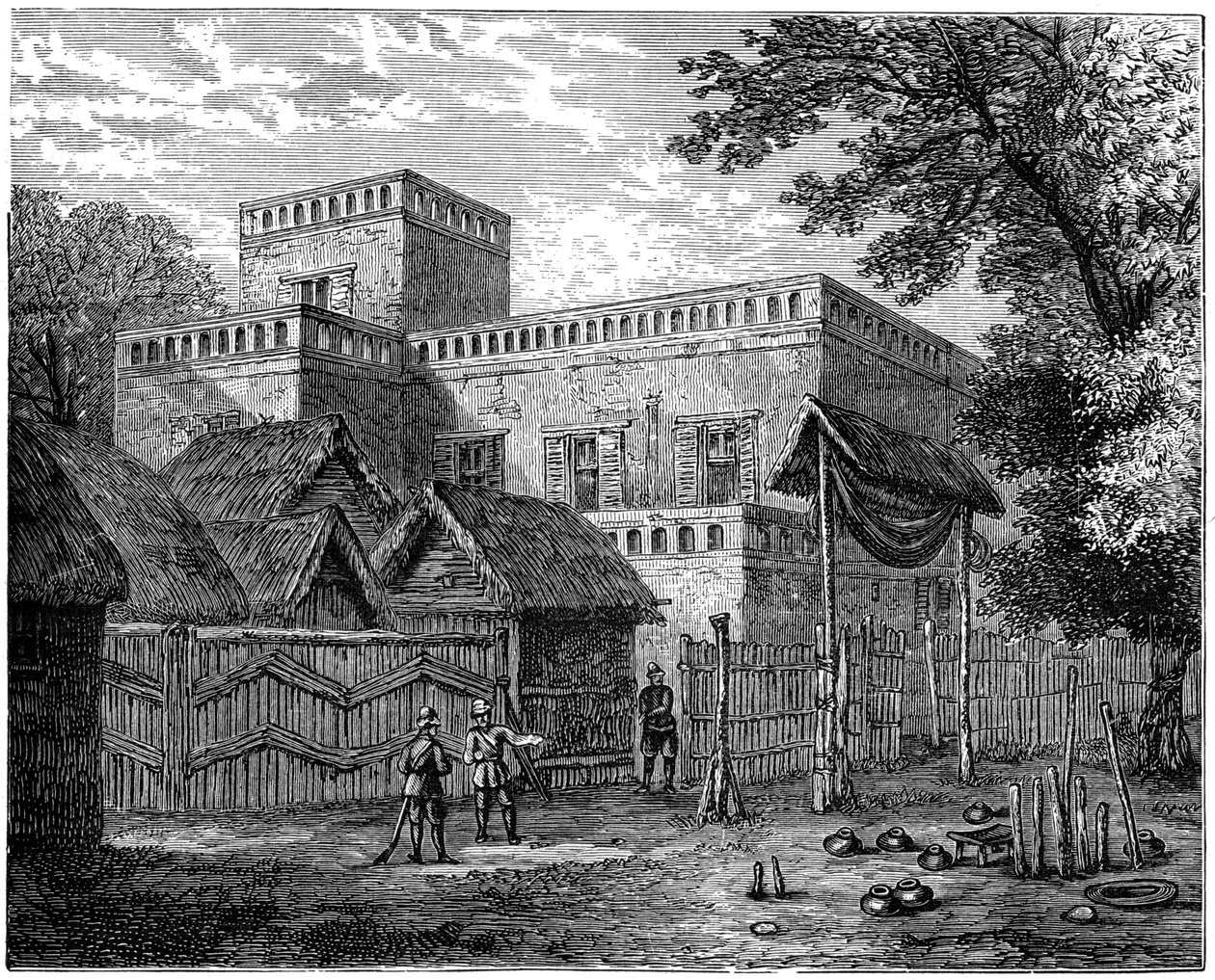 King Koffees Palace, Coomassie, Ashanti-krigen, Afrika, 1900 af Unbekannt