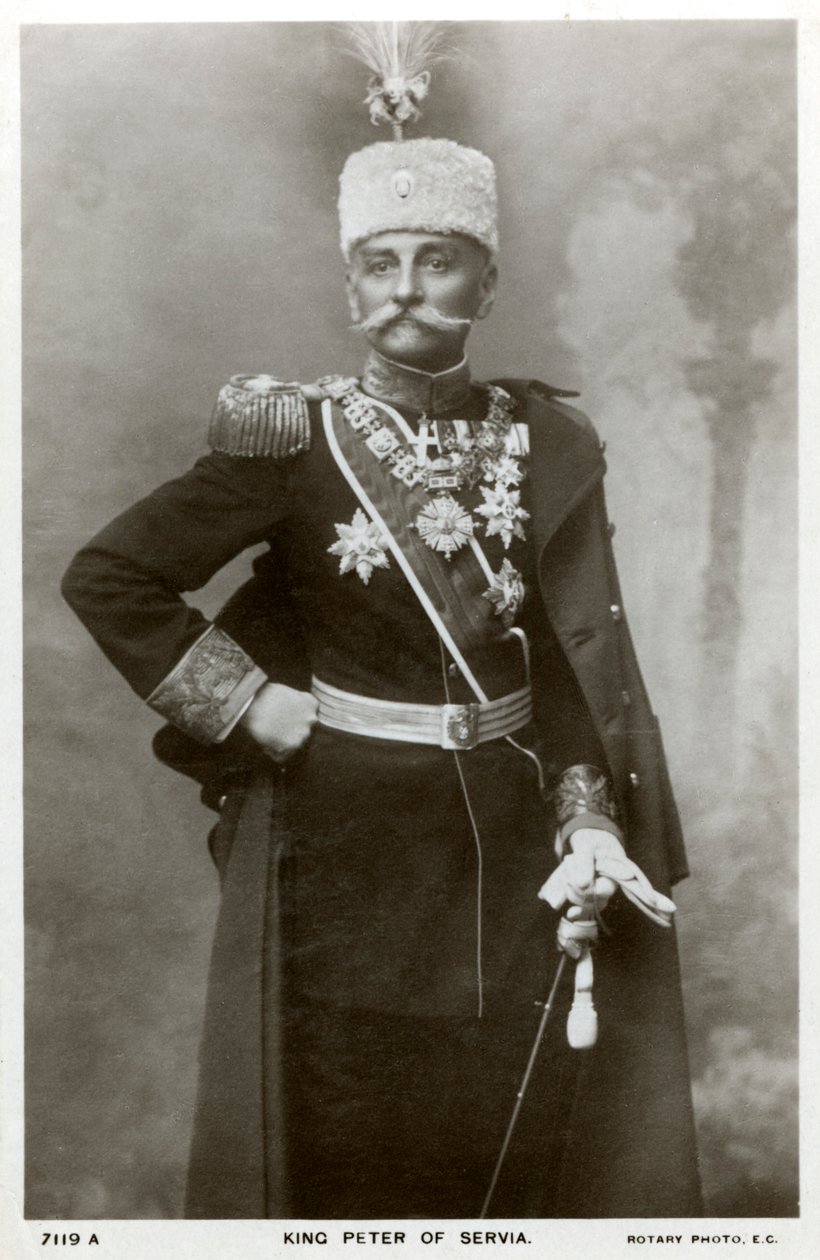 Kong Peter I af Serbien, c1903-c1918 af Unbekannt