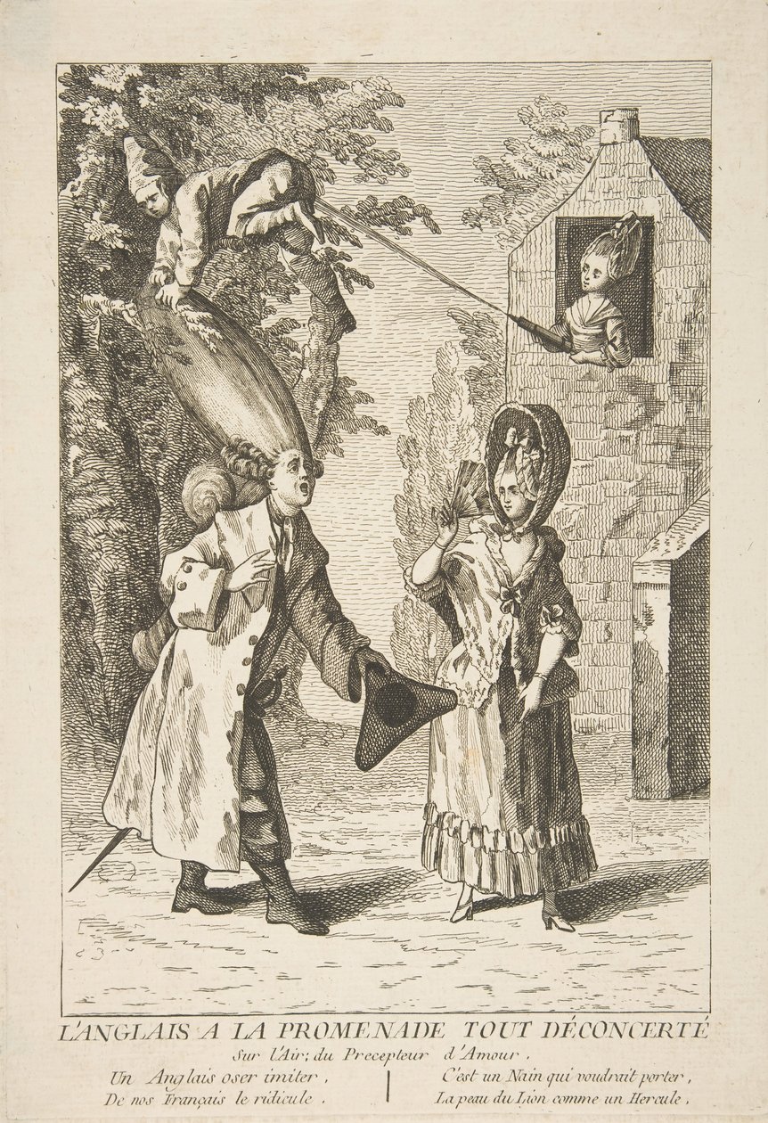 Englænderen på Promenade ganske forvirret, 1720-75. af Unbekannt