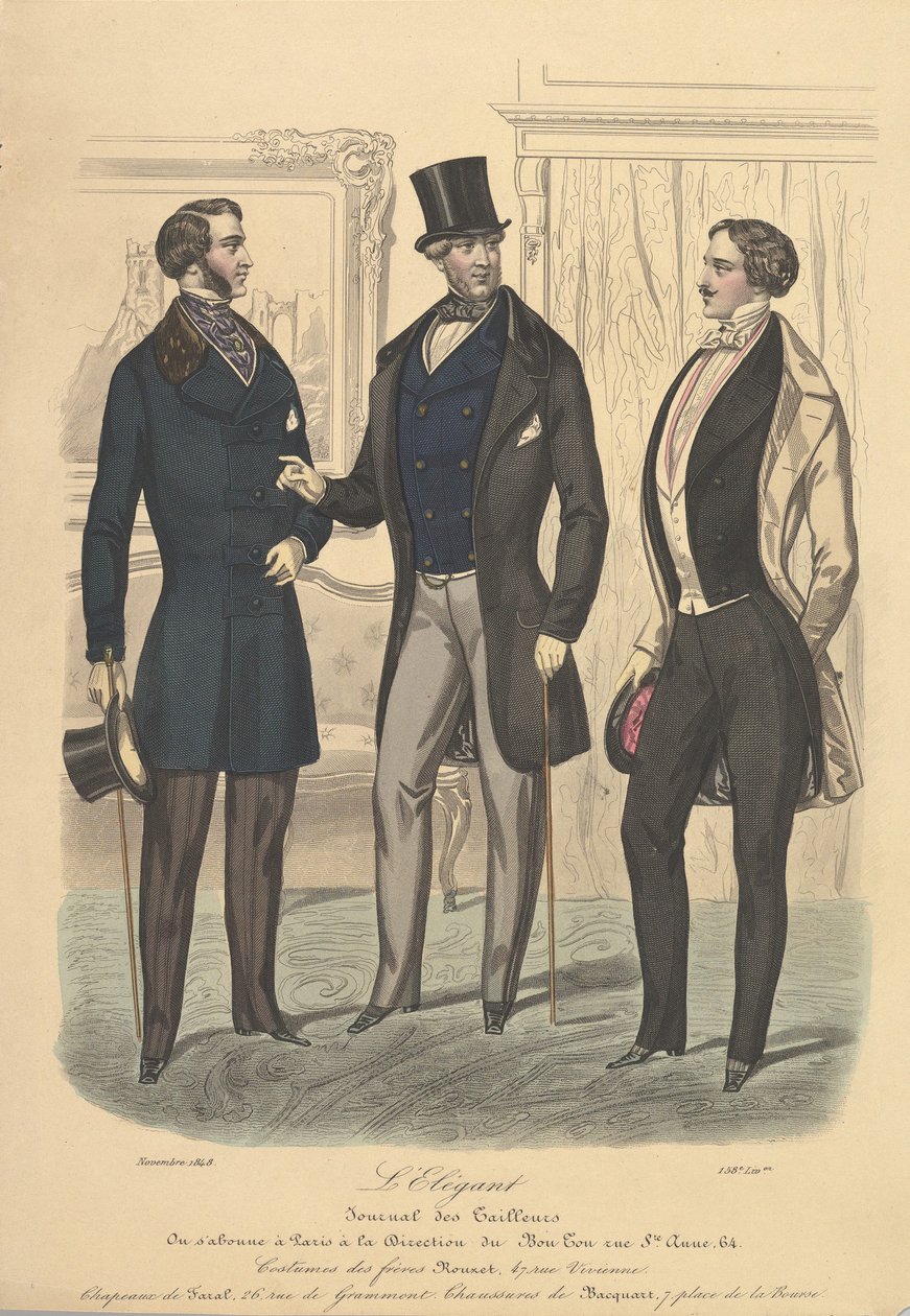 LElegant fra Journal of Tailors, 1848. af Unbekannt