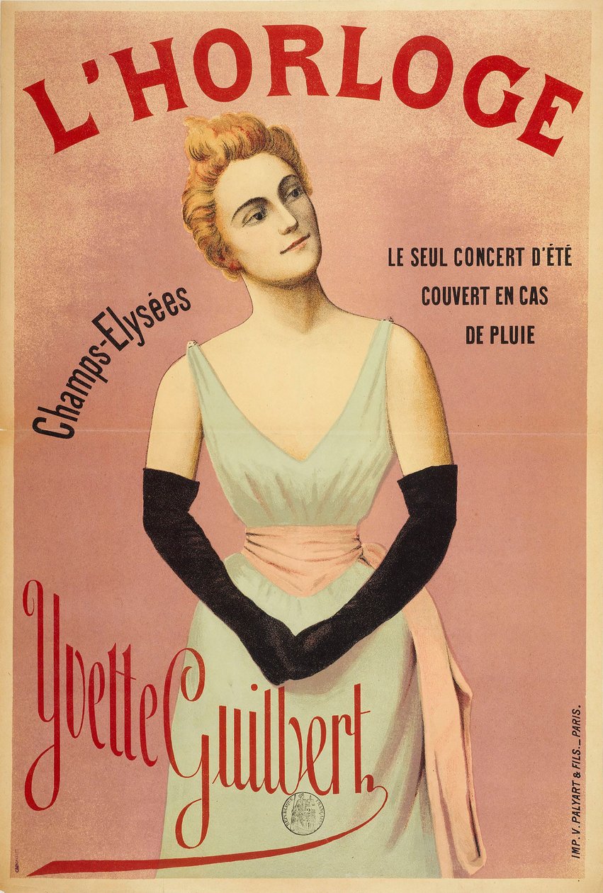 Uret: Yvette Guilbert, ca 1890-1895. af Unbekannt