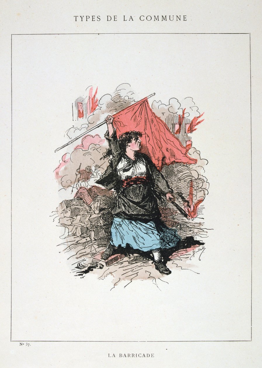 Barrikaden, Paris Kommune, 1871 af Unbekannt