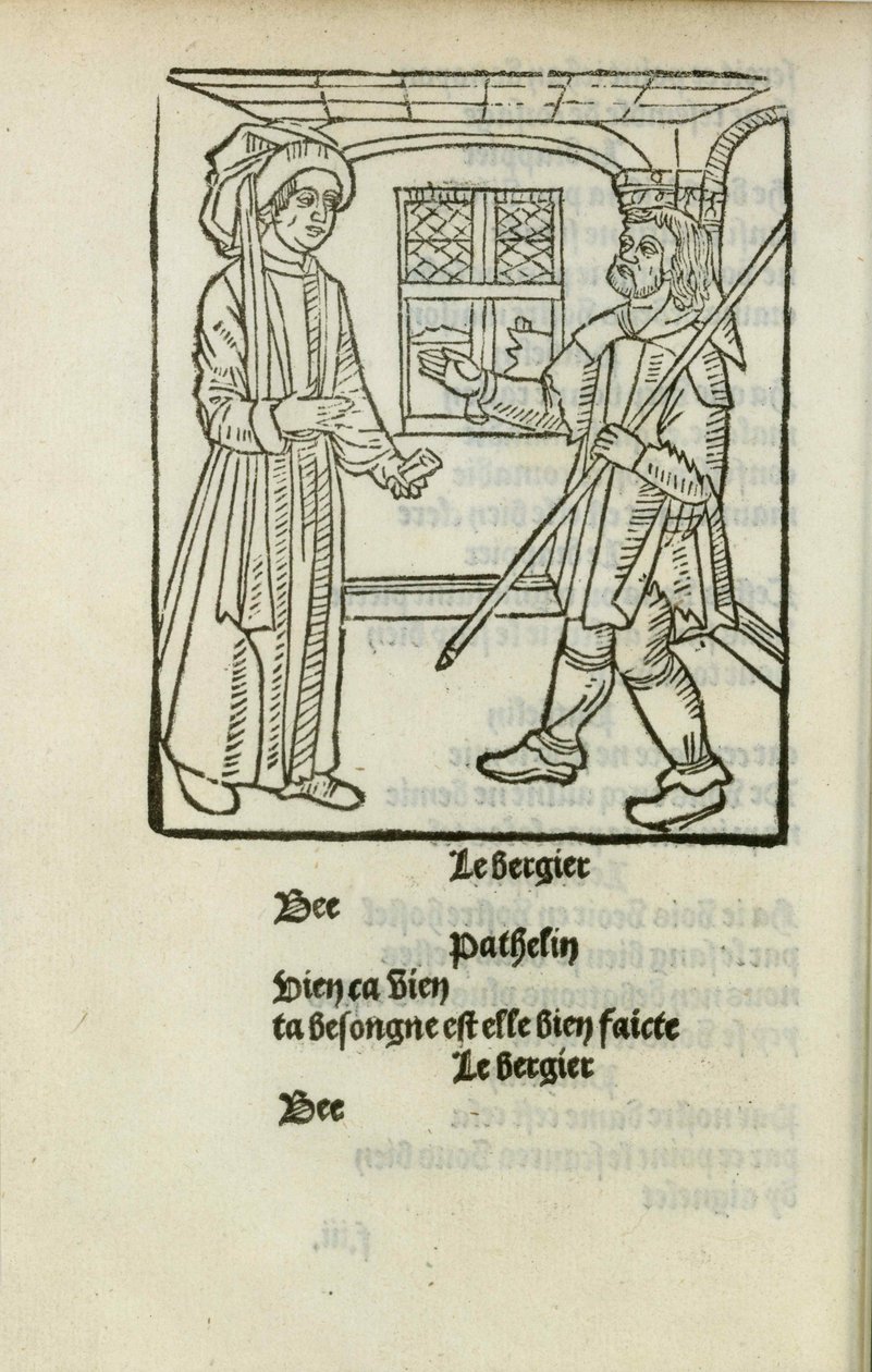 Mester Pathelins farce, ca. 1490. af Unbekannt