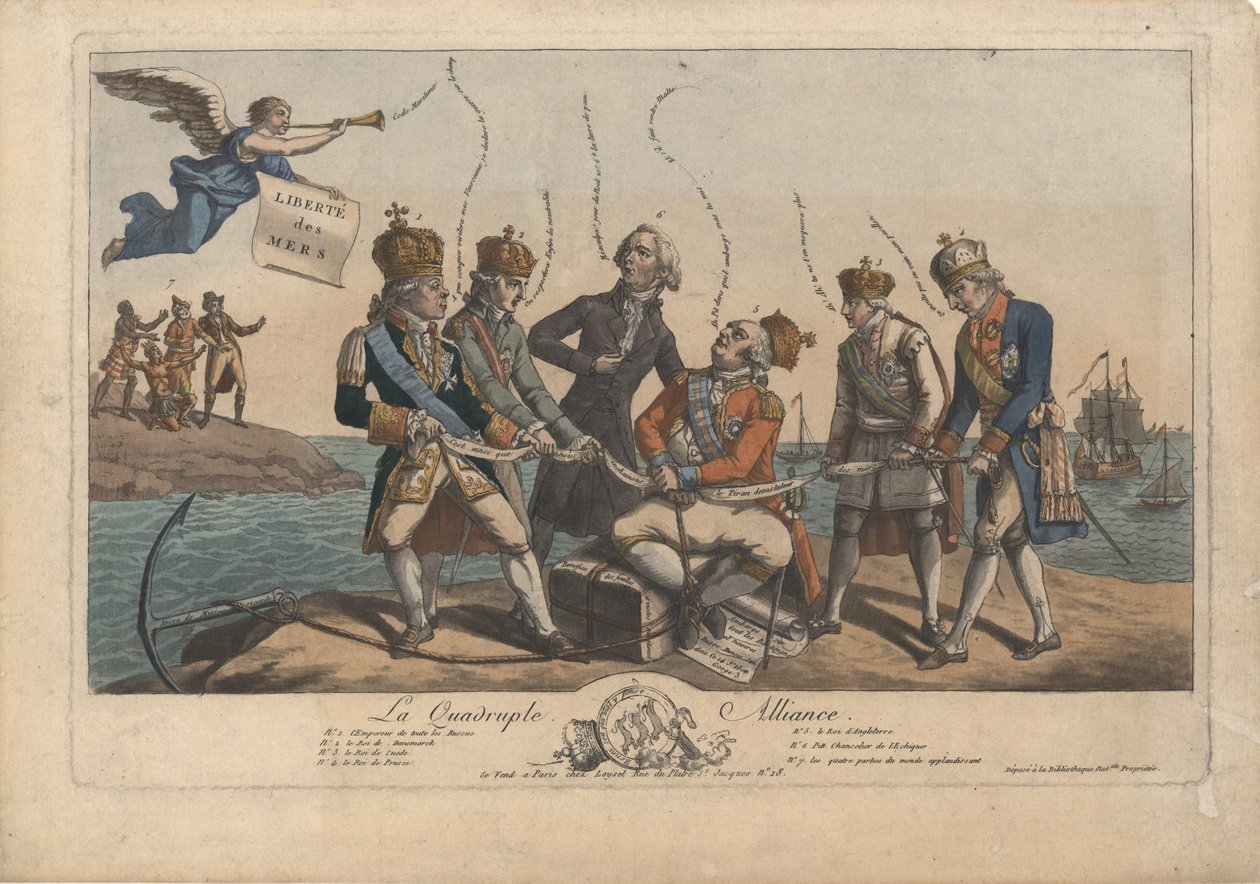 La Quadruple Alliance, 1800. af Unbekannt
