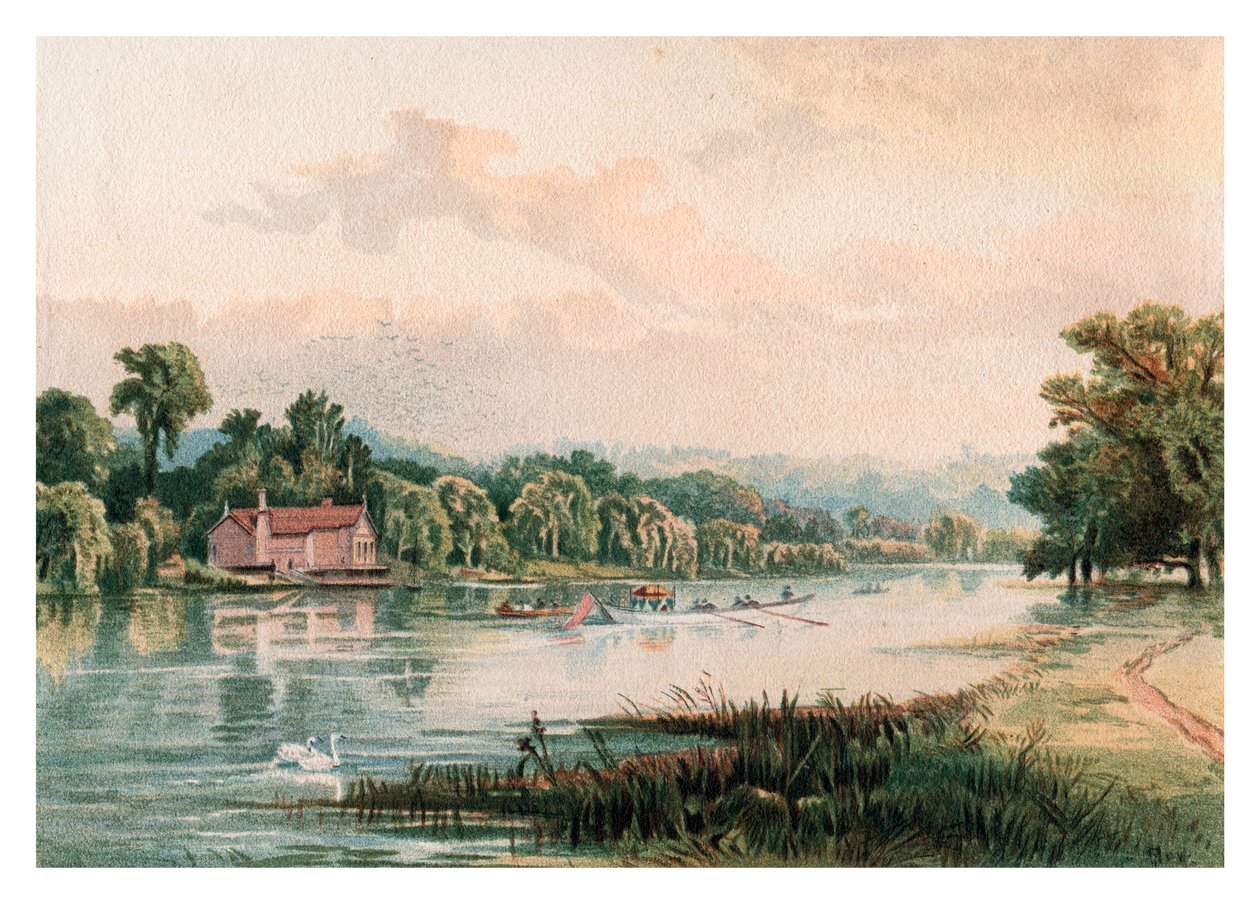 Sø ved Virginia Water, 1880 af Unbekannt