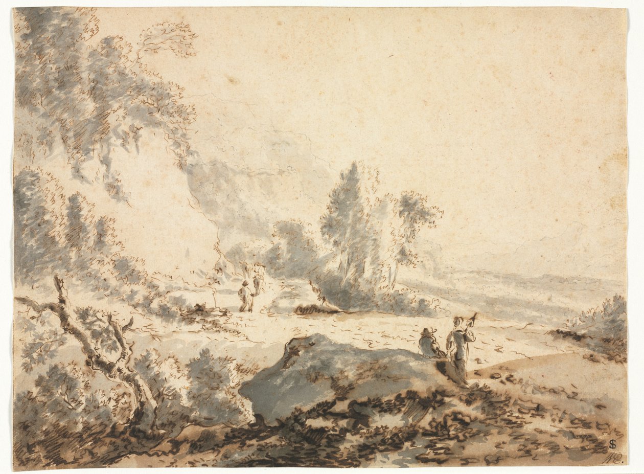 Landskab, 1700-tallet. af Unbekannt