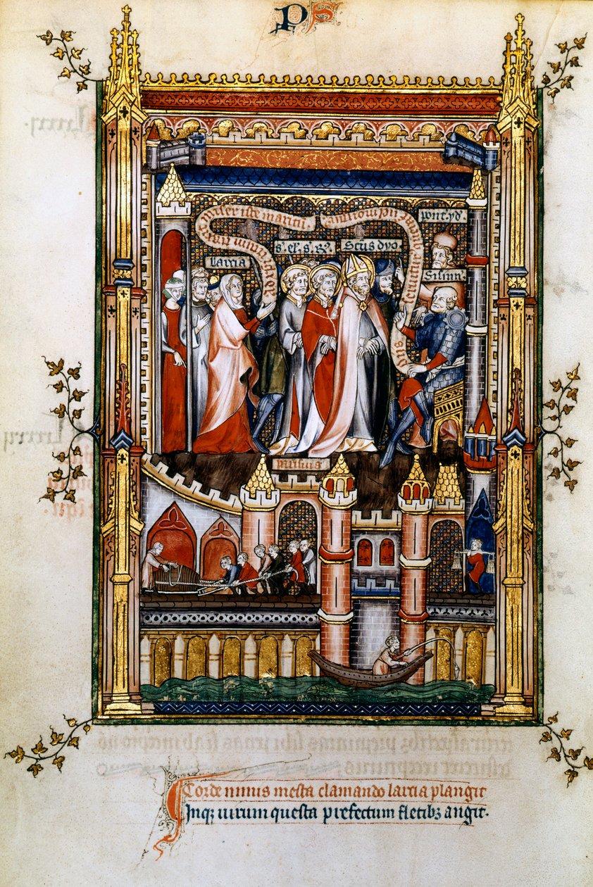 Larcia anklager St Denis, 1317 af Unbekannt