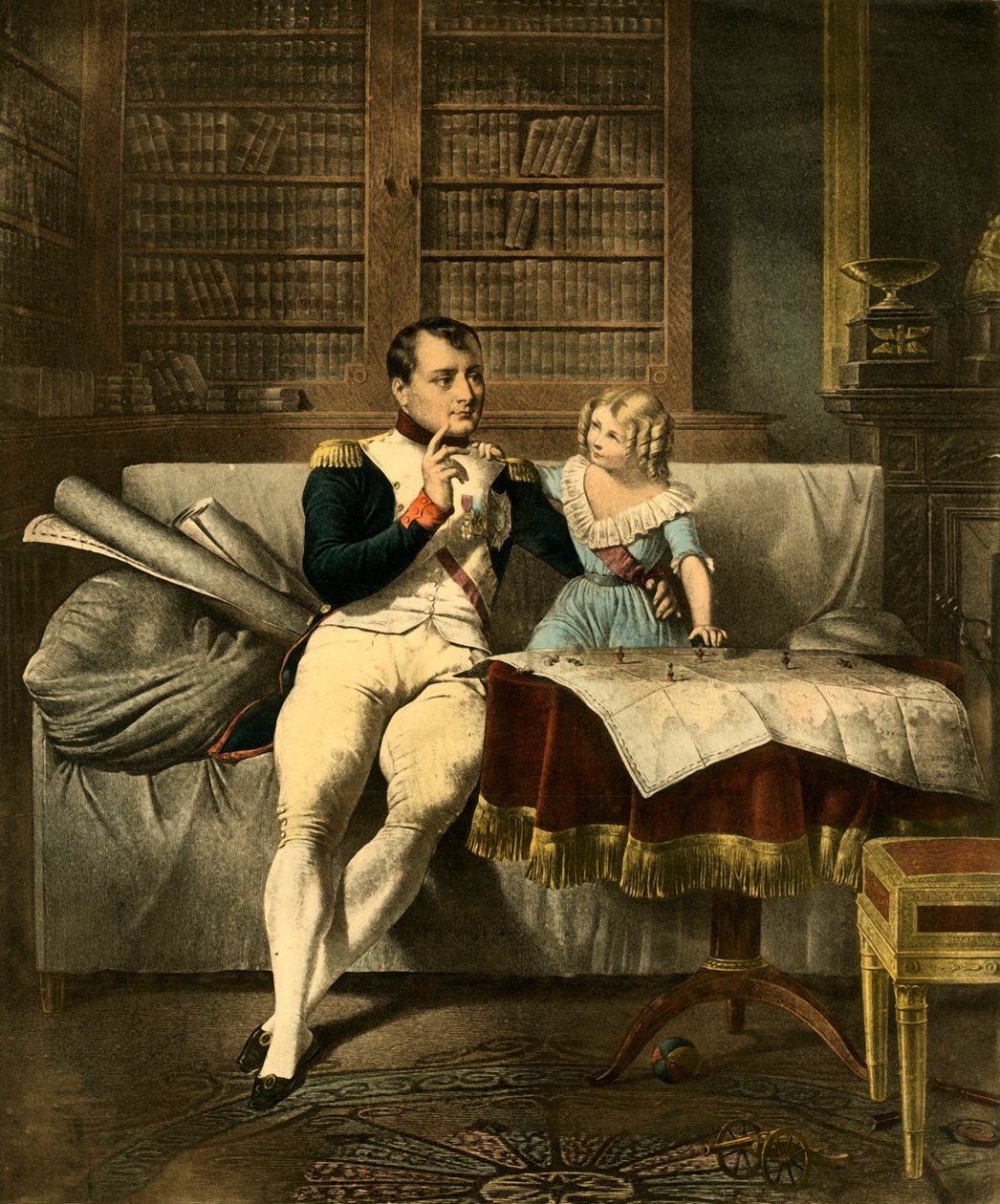 Le Cabinet de Napoleon, 1800-tallet, 1921. af Unbekannt