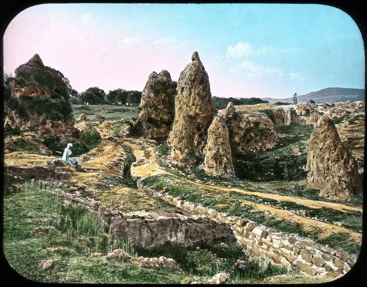 Det arabiske bryllup, Hammam Meskoutine, Algeriet, c1800-tallet af Unbekannt