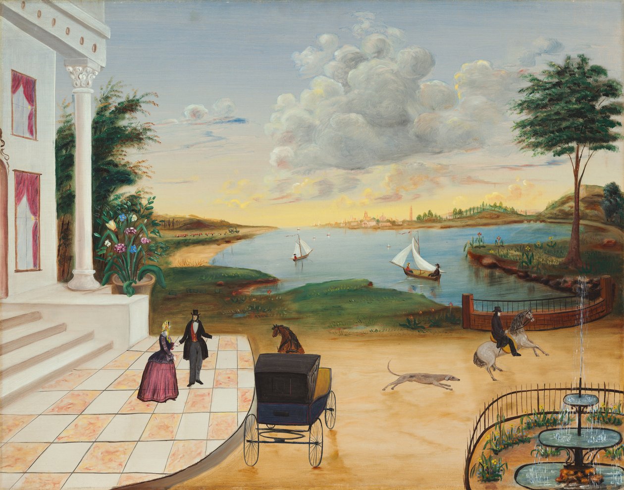 Forlader herregården, ca. 18501855. af Unbekannt