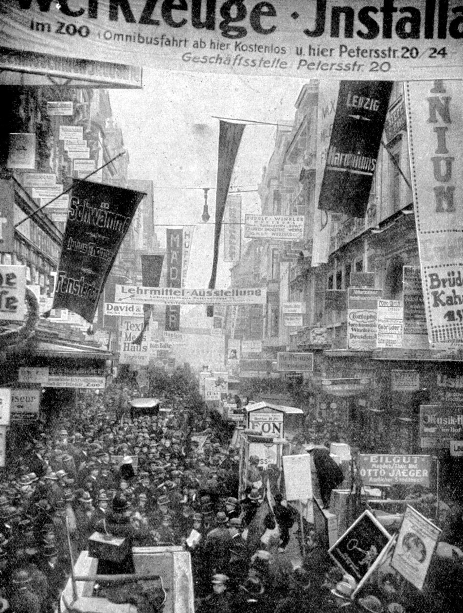 Leipzigs store reklameparade, Leipzig, Tyskland, 1922 af Unbekannt