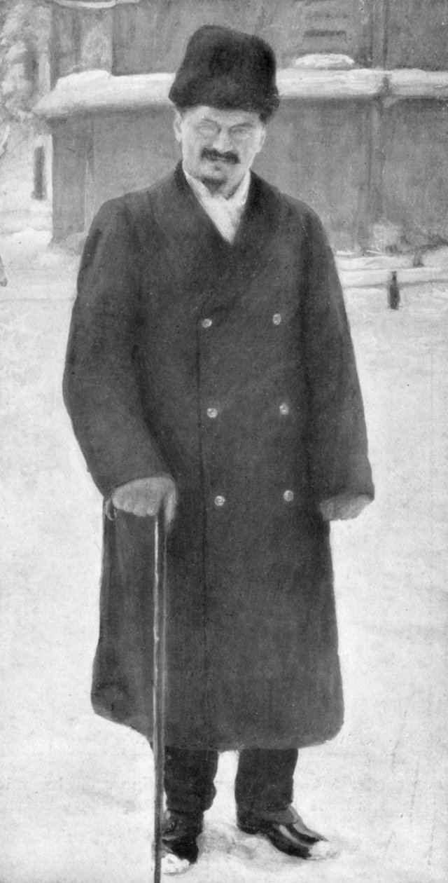 Leon Trotskij i Brest-Litovsk, 7. januar 1918, 1929 af Unbekannt