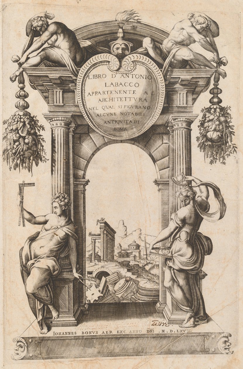 Bog, der tilhører arkitekturen [Titelside], 1568. af Unbekannt