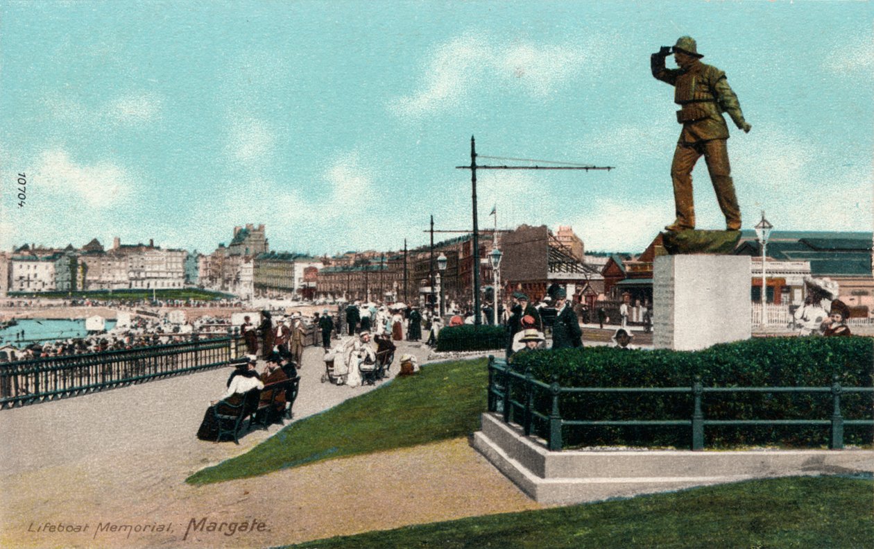 Redningsbådsmindesmærke, Margate, Kent c1905 af Unbekannt