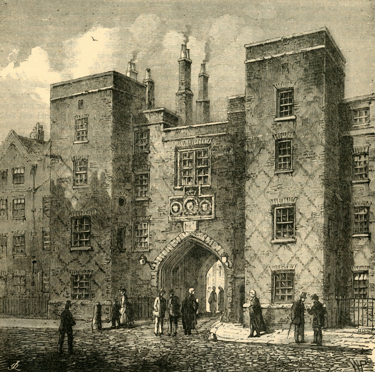 Lincolns Inn Gate, Chancery Lane, 1881. af Unbekannt