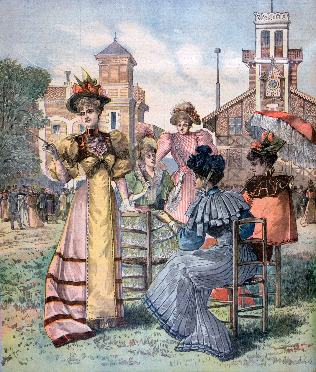 Longchamp-løb i foråret, Paris, 1893 af Unbekannt