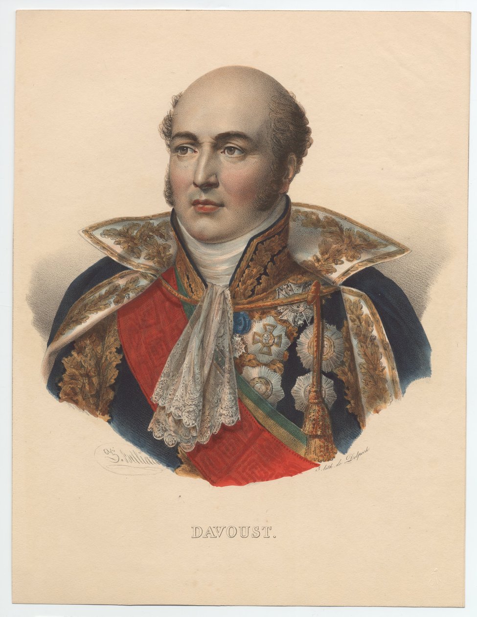 Louis-Nicolas Davout 1770-1823, marskal af Frankrig, 1835 af Unbekannt