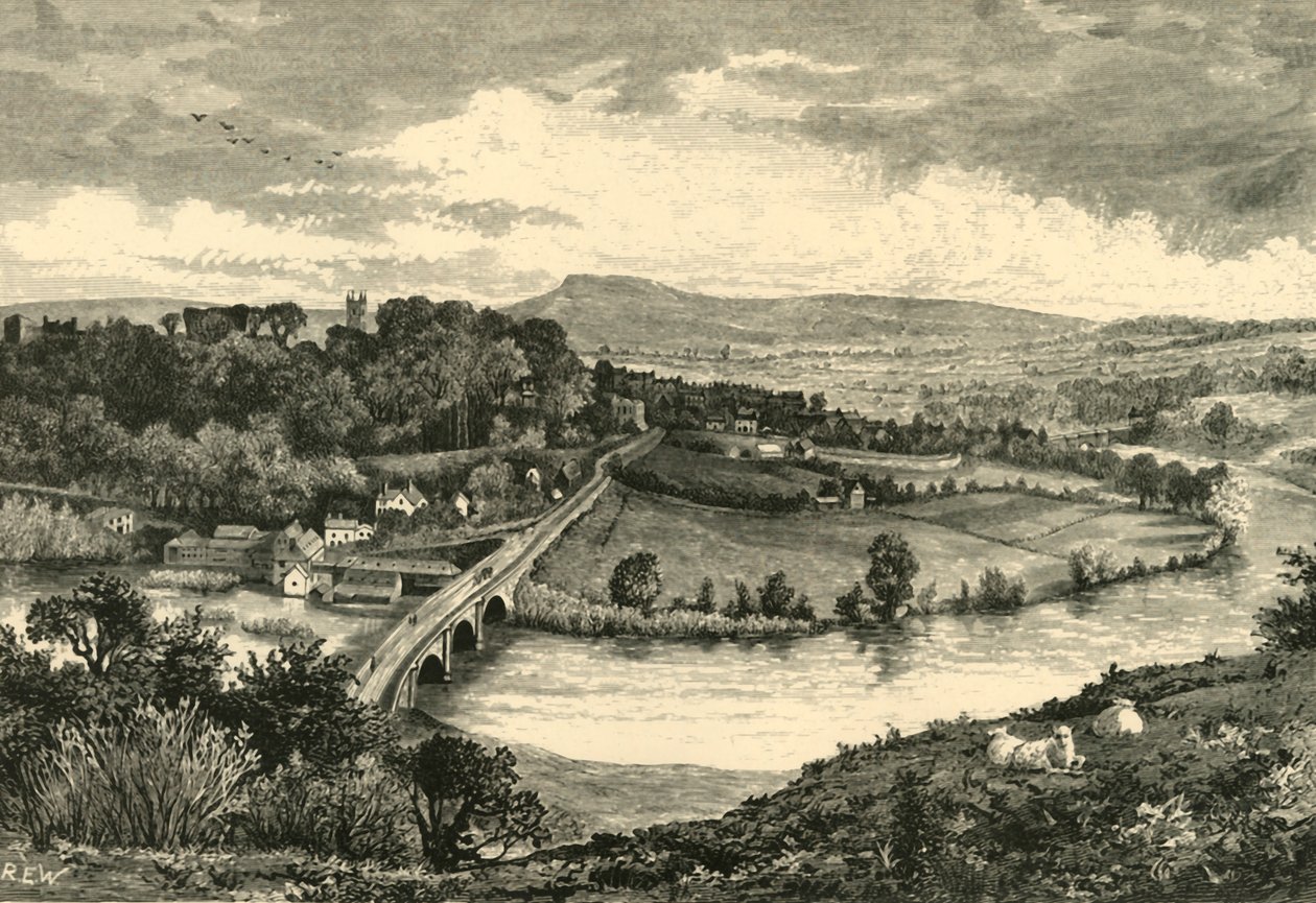 Ludlow, fra Whitcliffe, 1898. af Unbekannt