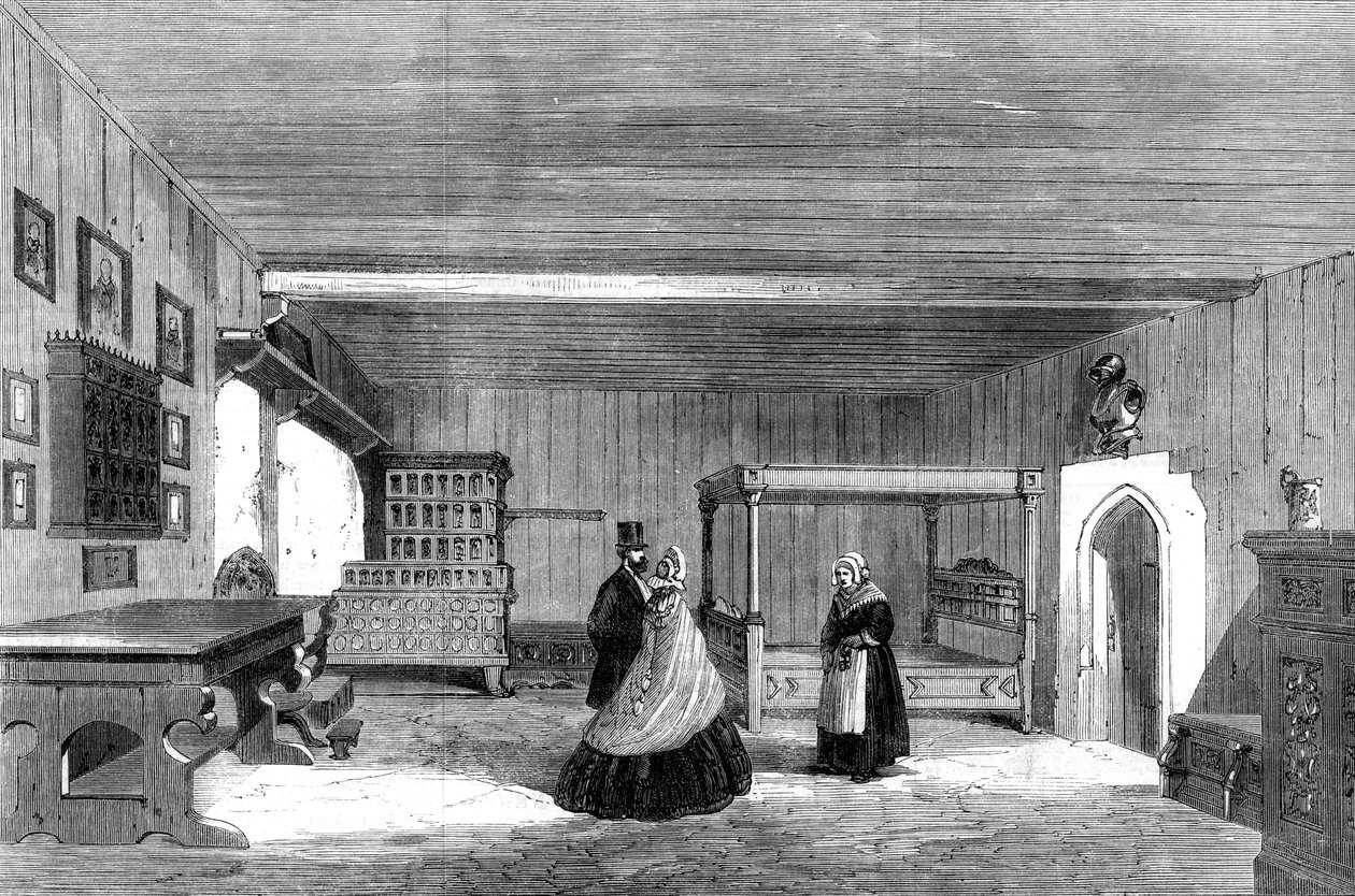 Luthers værelse på Wartburg Slot, Eisenach, Tyskland, 1862 af Unbekannt