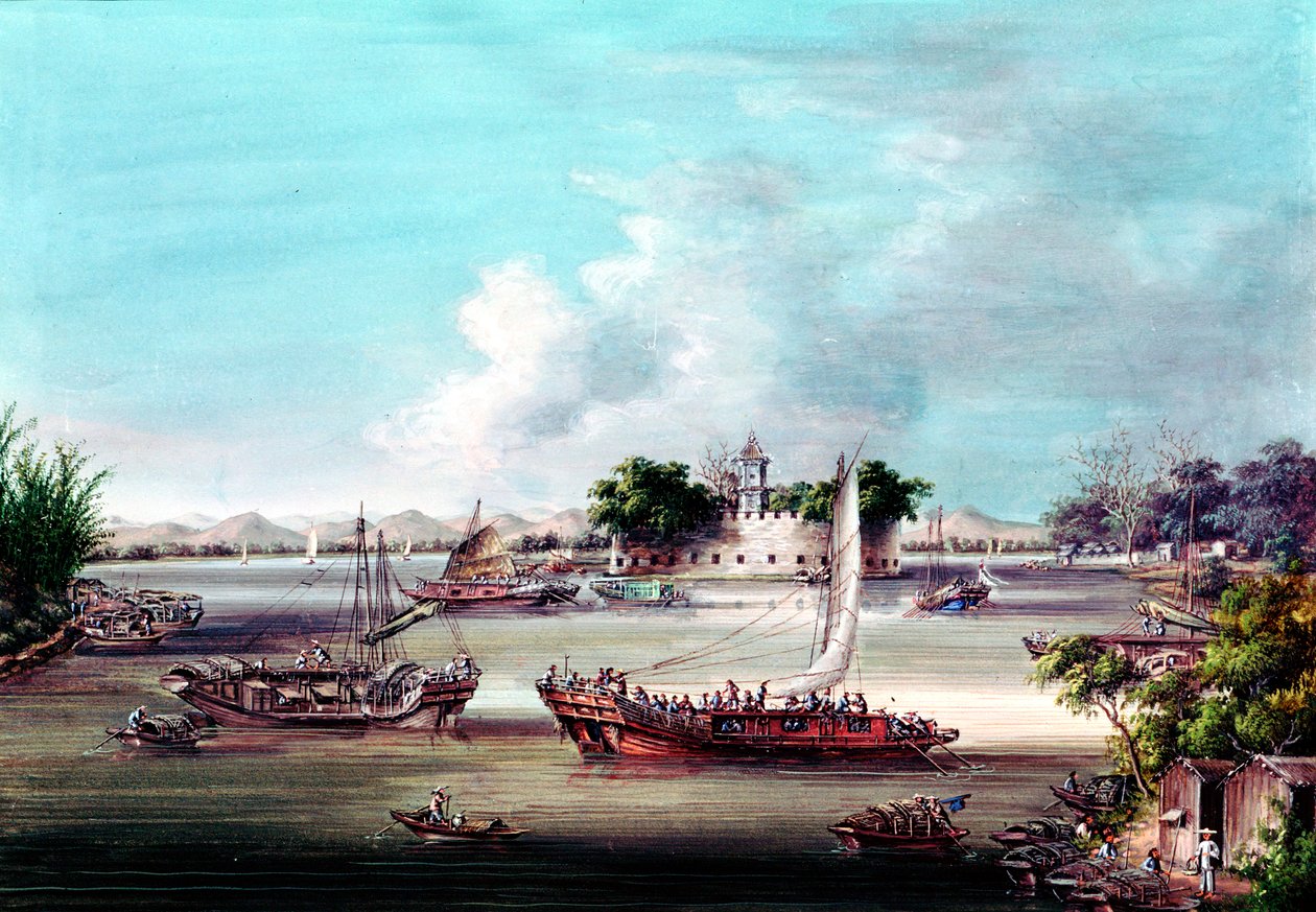 Macao Fort, Canton River, Kina af Unbekannt