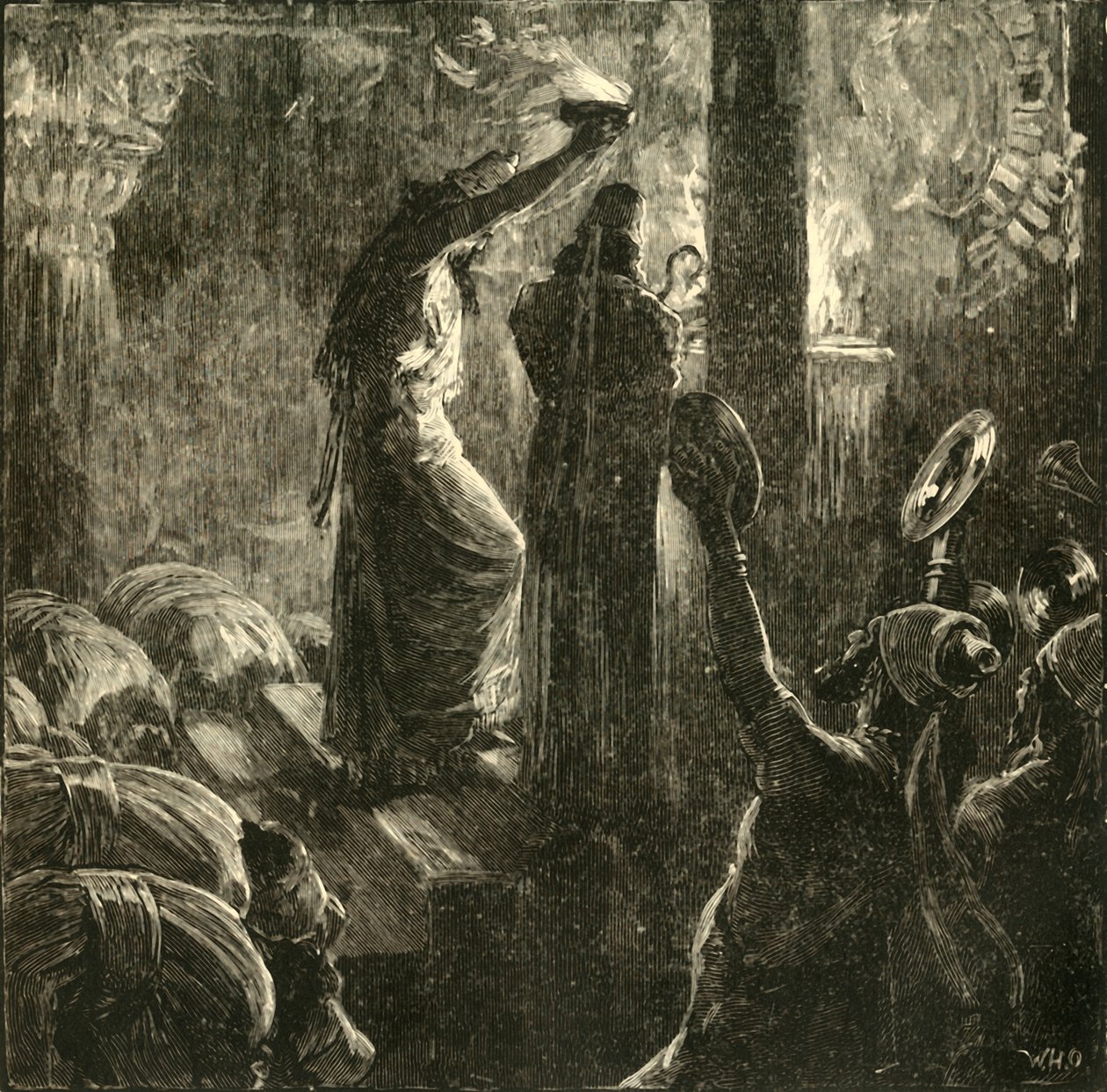 Magi Round the Sacred Fire, 1890. af Unbekannt