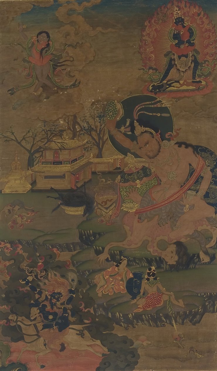 Mahasiddha Damarupa, 1700-tallet. af Unbekannt