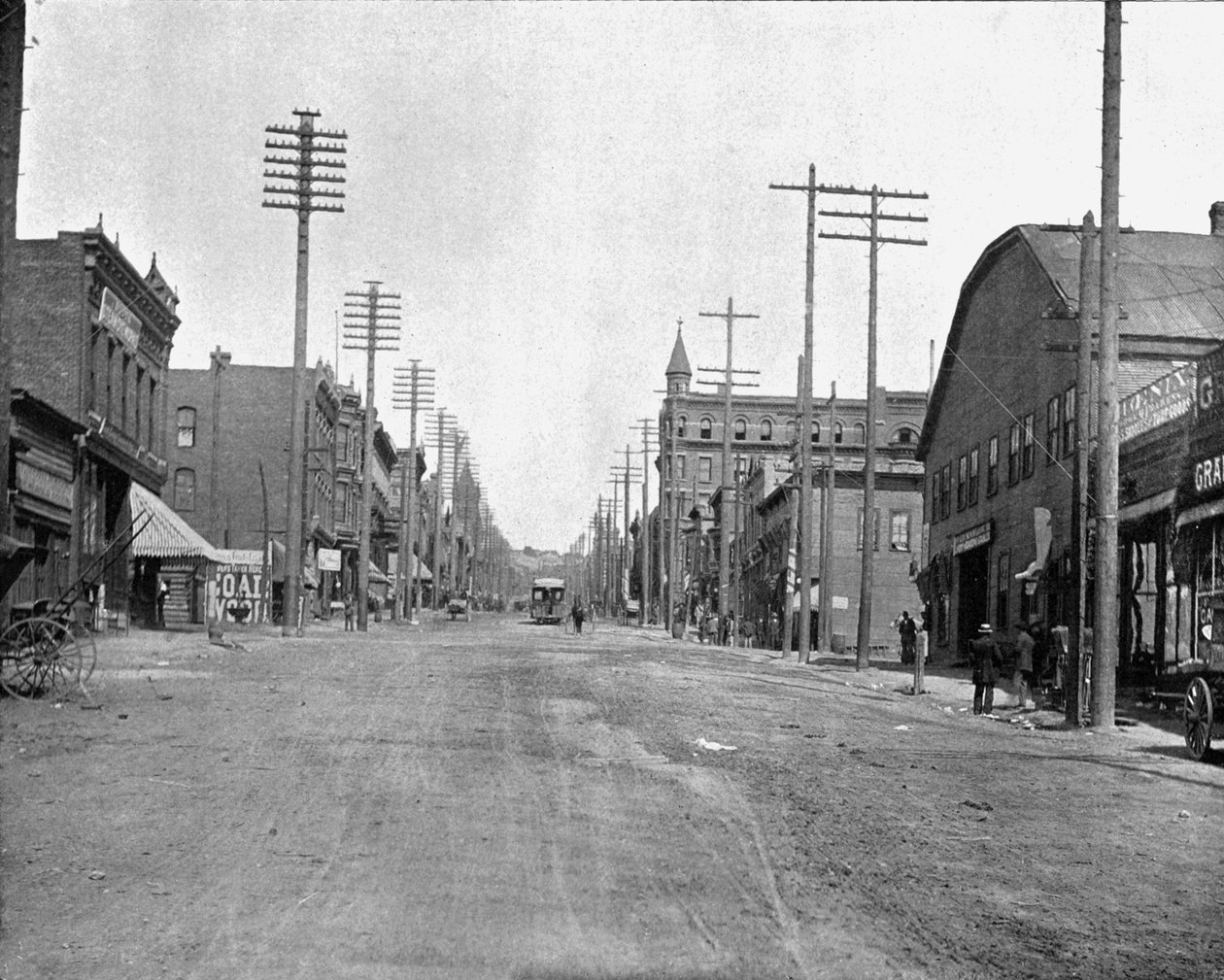 Main Street, Butte City, Montana, USA, c1900. af Unbekannt