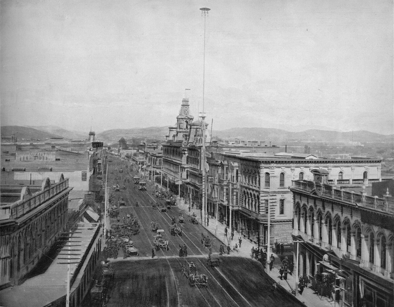 Main Street, Los Angeles, Californien, c1897. af Unbekannt