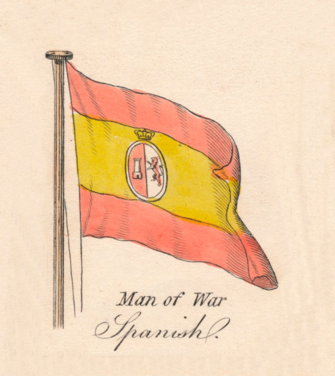 Man of War - Spansk, 1838 af Unbekannt