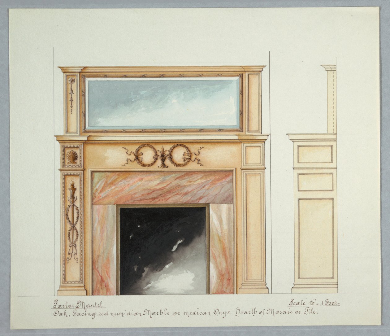 Mantelpiece designs af Unbekannt