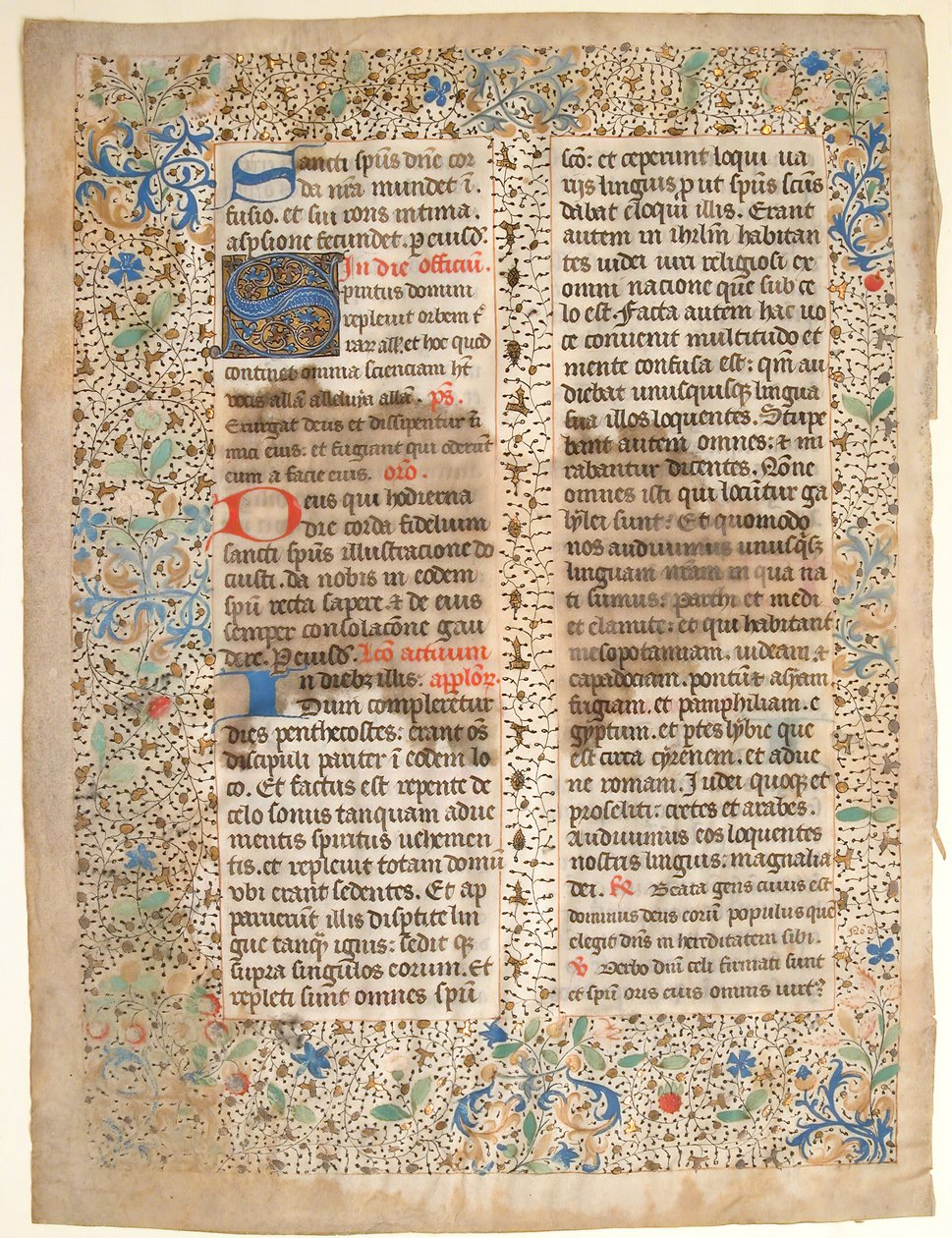 Manuskriptblad fra et missal, midten af 1400-tallet. af Unbekannt
