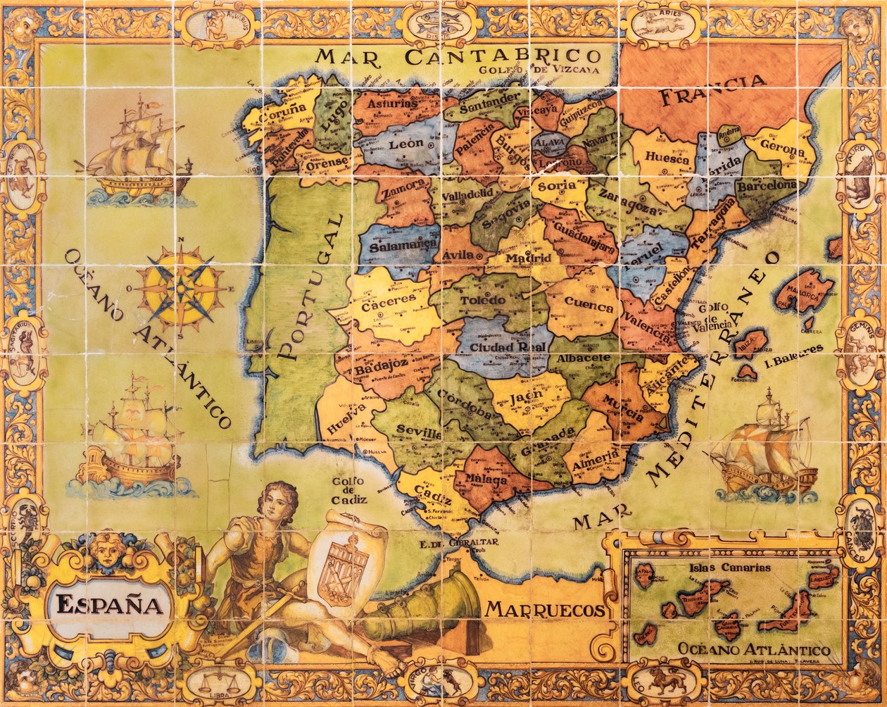Kort over Spanien, Segovia, Spanien, 2017 (foto) af Unbekannt
