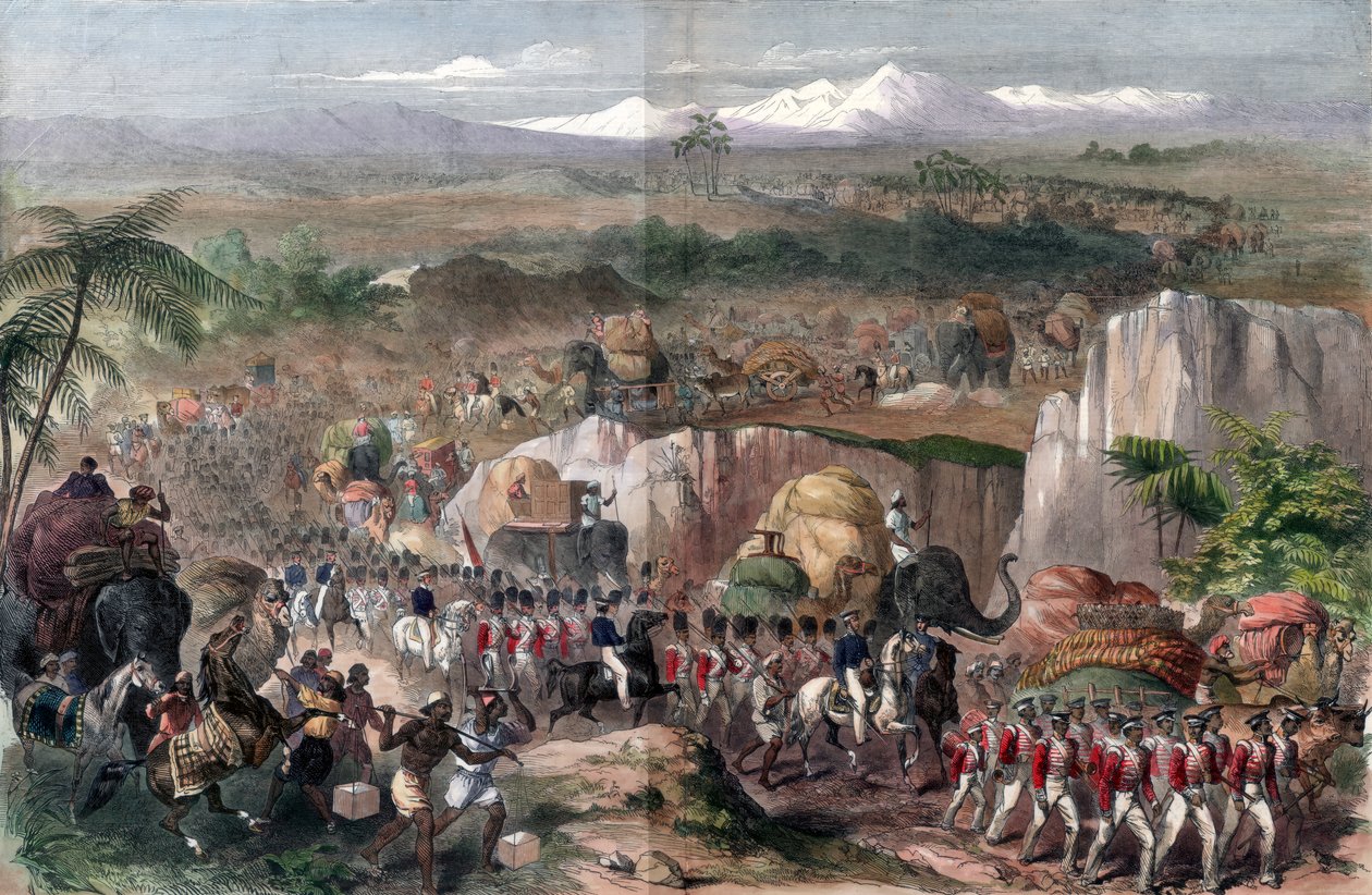 Troppernes march i Indien, 1848 af Unbekannt