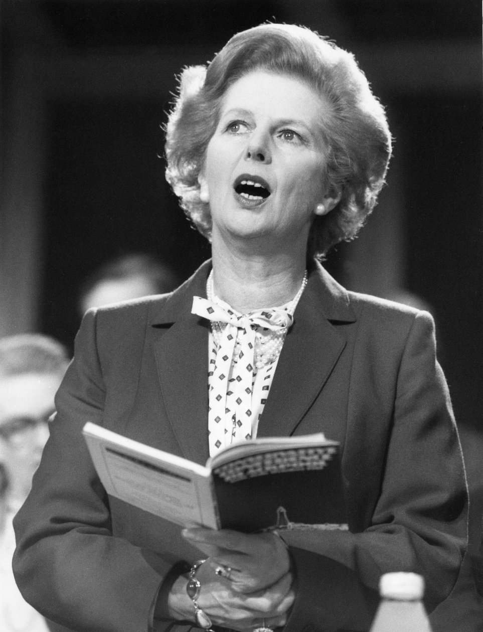 Margaret Thatcher, britisk politiker, ca. 1980
