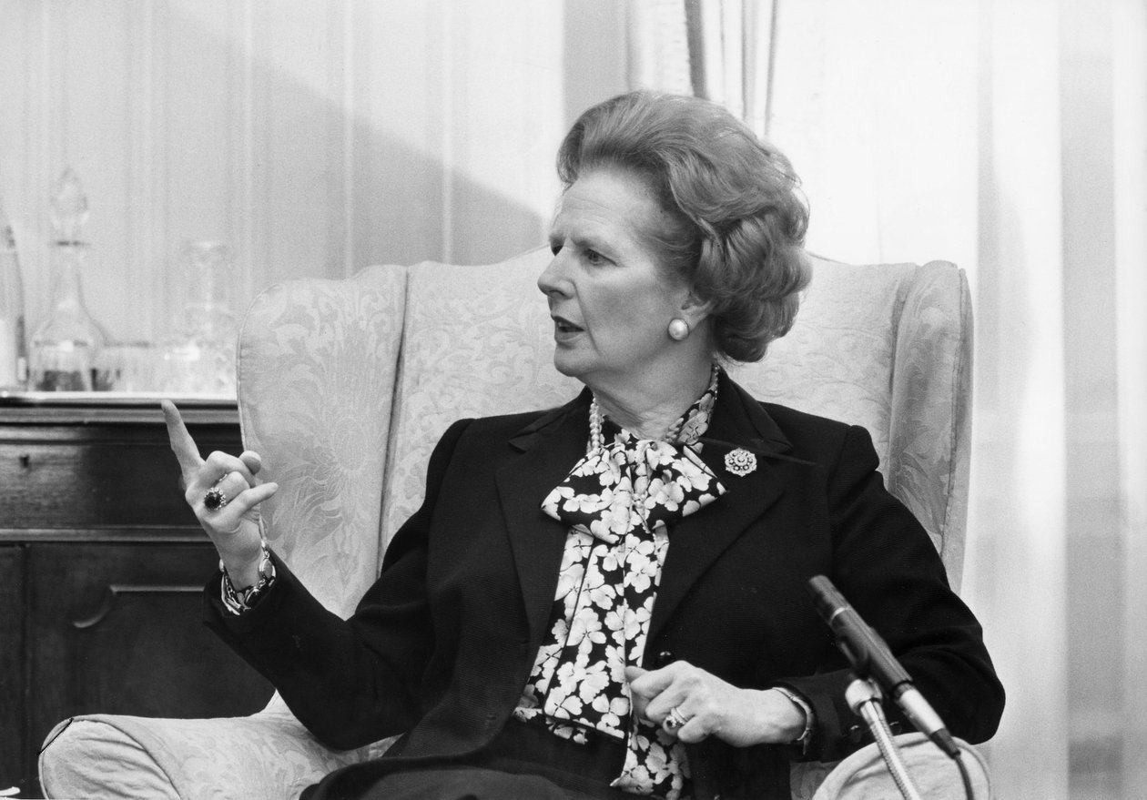 Margaret Thatcher, britisk politiker, ca. 1980