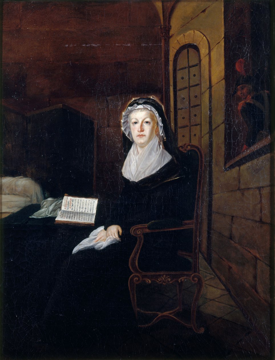 Marie Antoinette på Conciergerie, ca. 1815. af Unbekannt