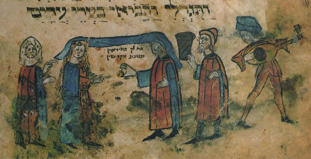 Ægteskab. Haggadah, midten af det 15. århundrede. af Unbekannt