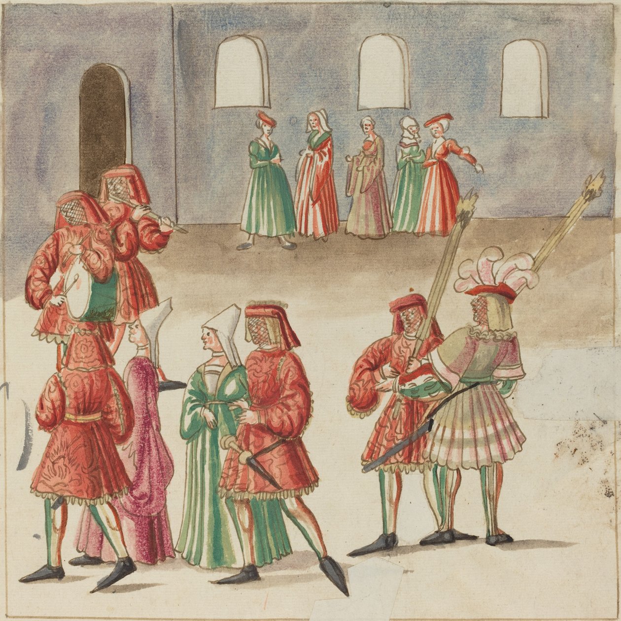 Maskerade, ca. 1515. af Unbekannt
