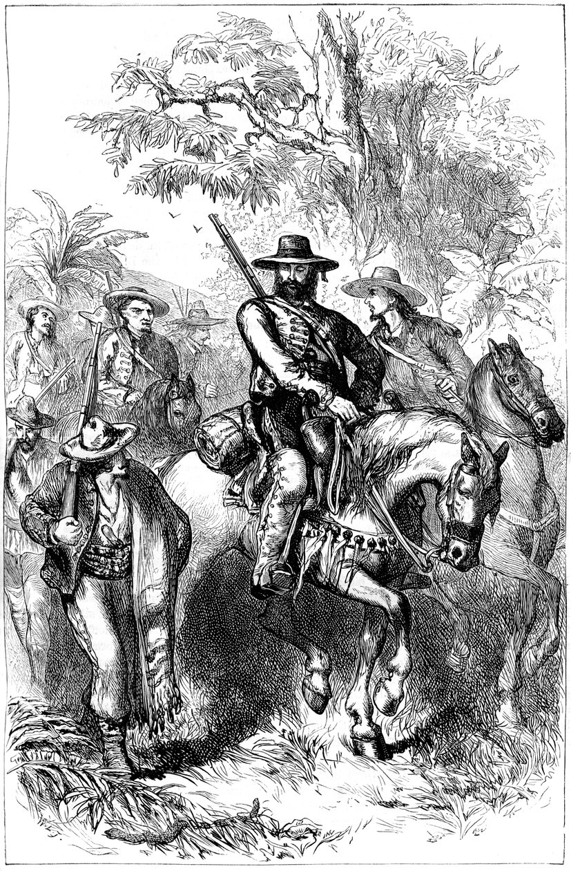 Mexicanske filibusters på march, midten af det 19. århundrede 1880 af Unbekannt