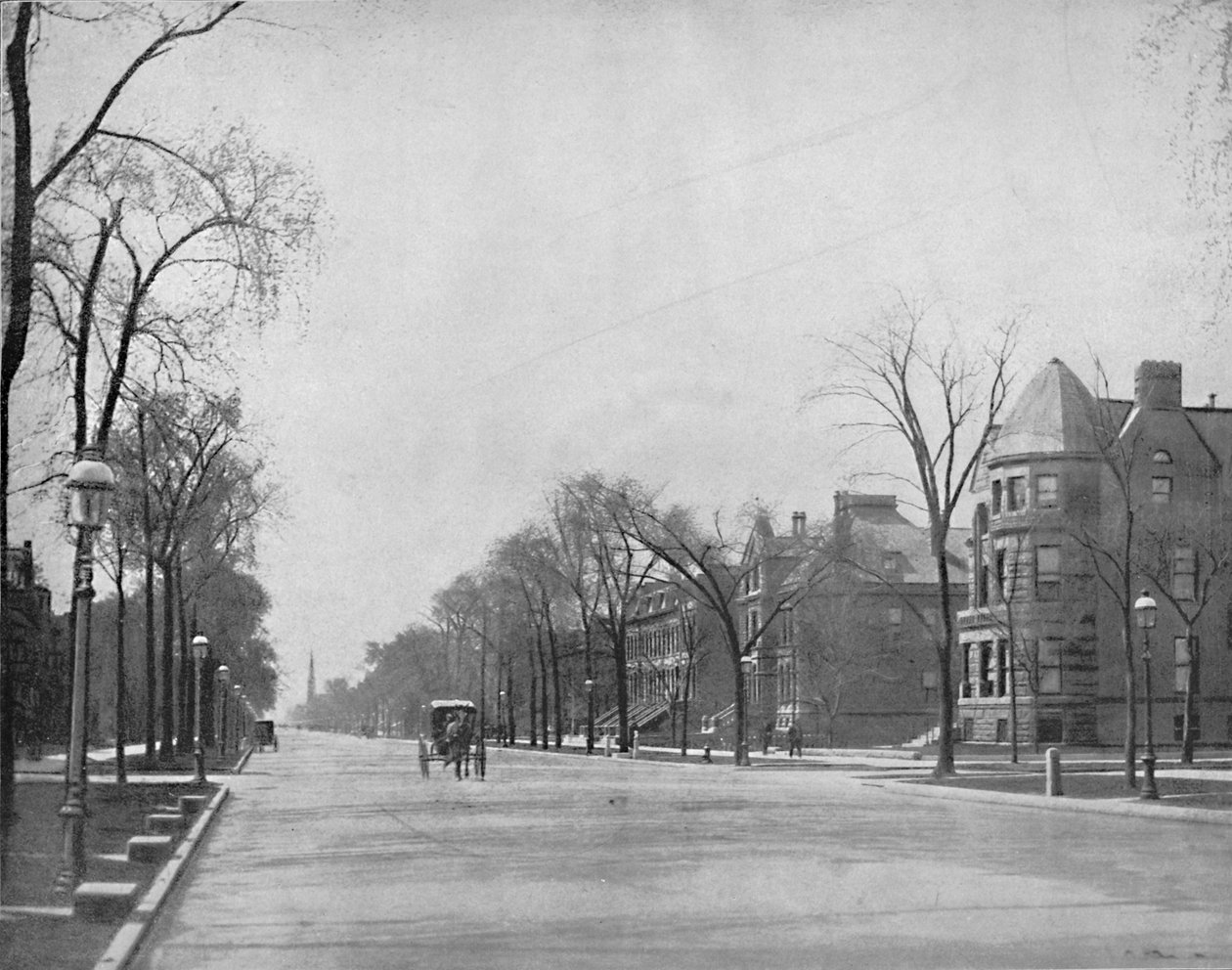 Michigan Avenue, Chicago, mod syd, c1897. af Unbekannt