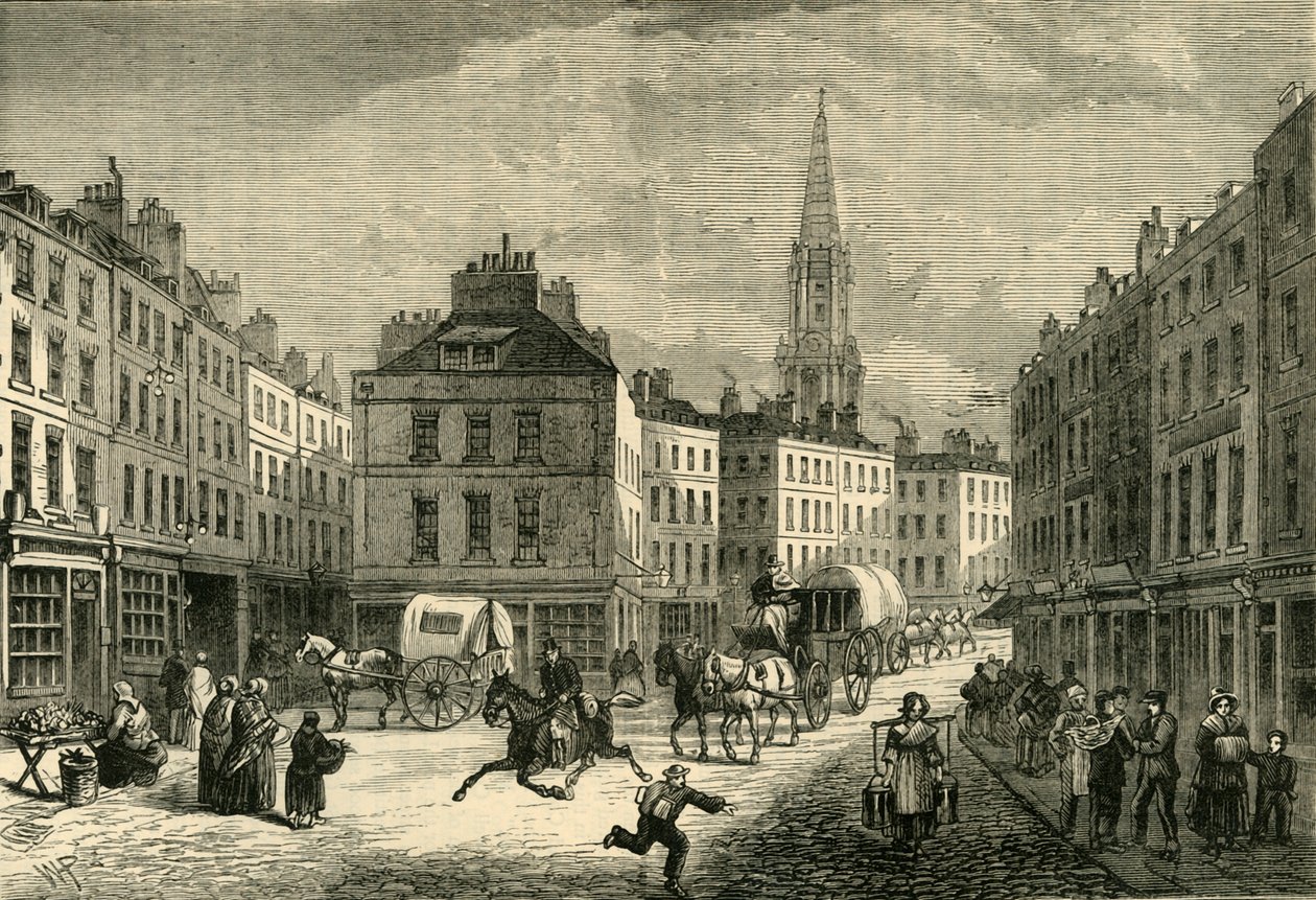 Middle Row, St. Giless, omkring 1838, 1881. af Unbekannt