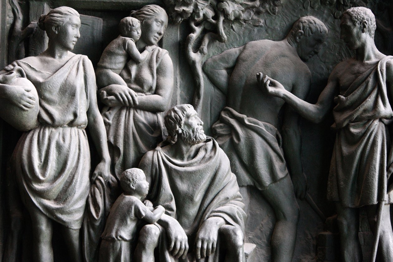 Milano Duomo gate skulptur, Milano, Italien af Unbekannt