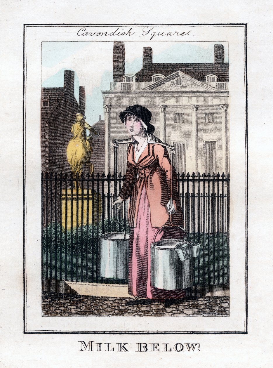 Milk Below!, Cavendish Square, London, 1805 af Unbekannt