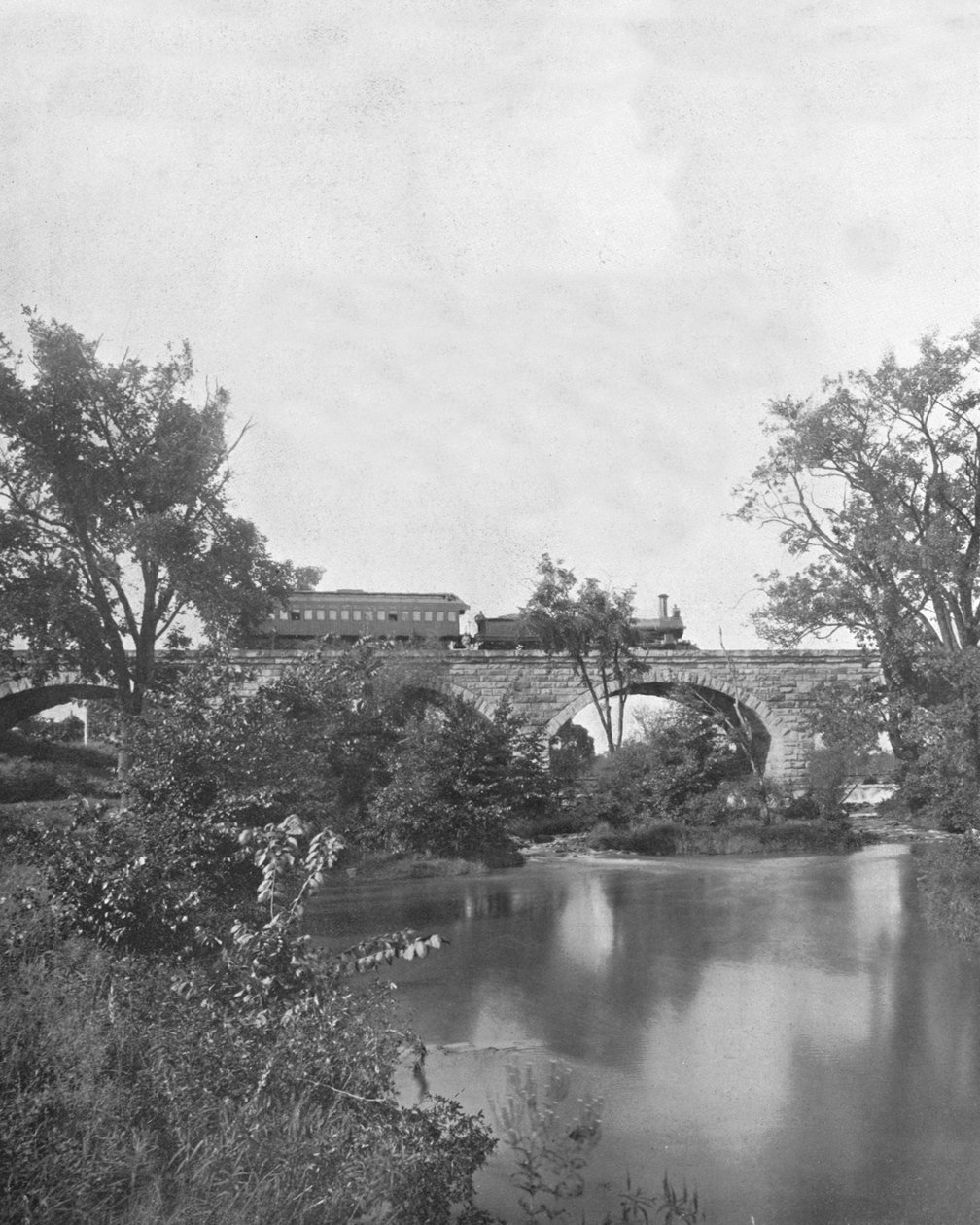 Mill Creek Bridge, Pennsylvania Railroad, USA, c1900. af Unbekannt