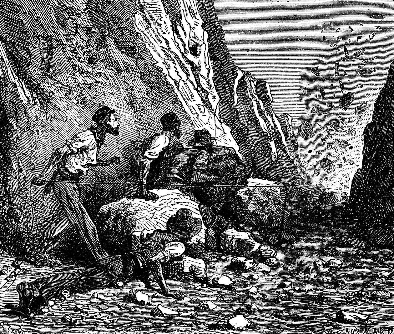 Minearbejdere sprængning, 1879. af Unbekannt