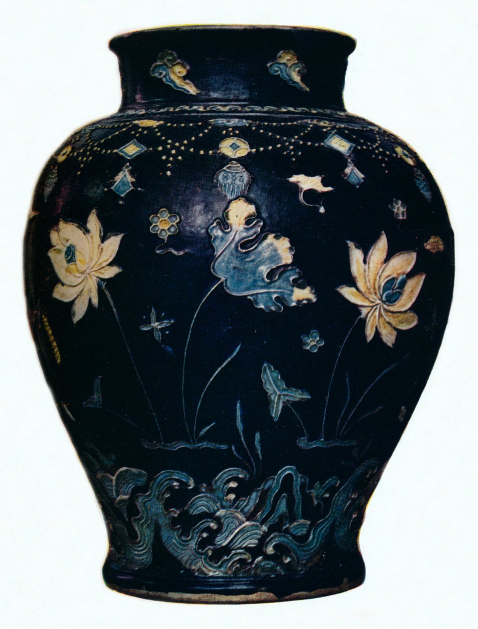 Ming Dynasty, Fahua vase, 15th century af Unbekannt