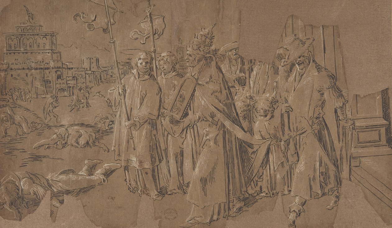 Miracle of Saint Gregory, 1500-tallet. af Unbekannt